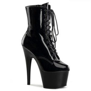 Pleaser Adore 1020 Black Patent Platform Stiletto Boots